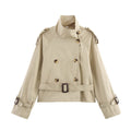 Short Belted Trench Coat i sand, bakfra